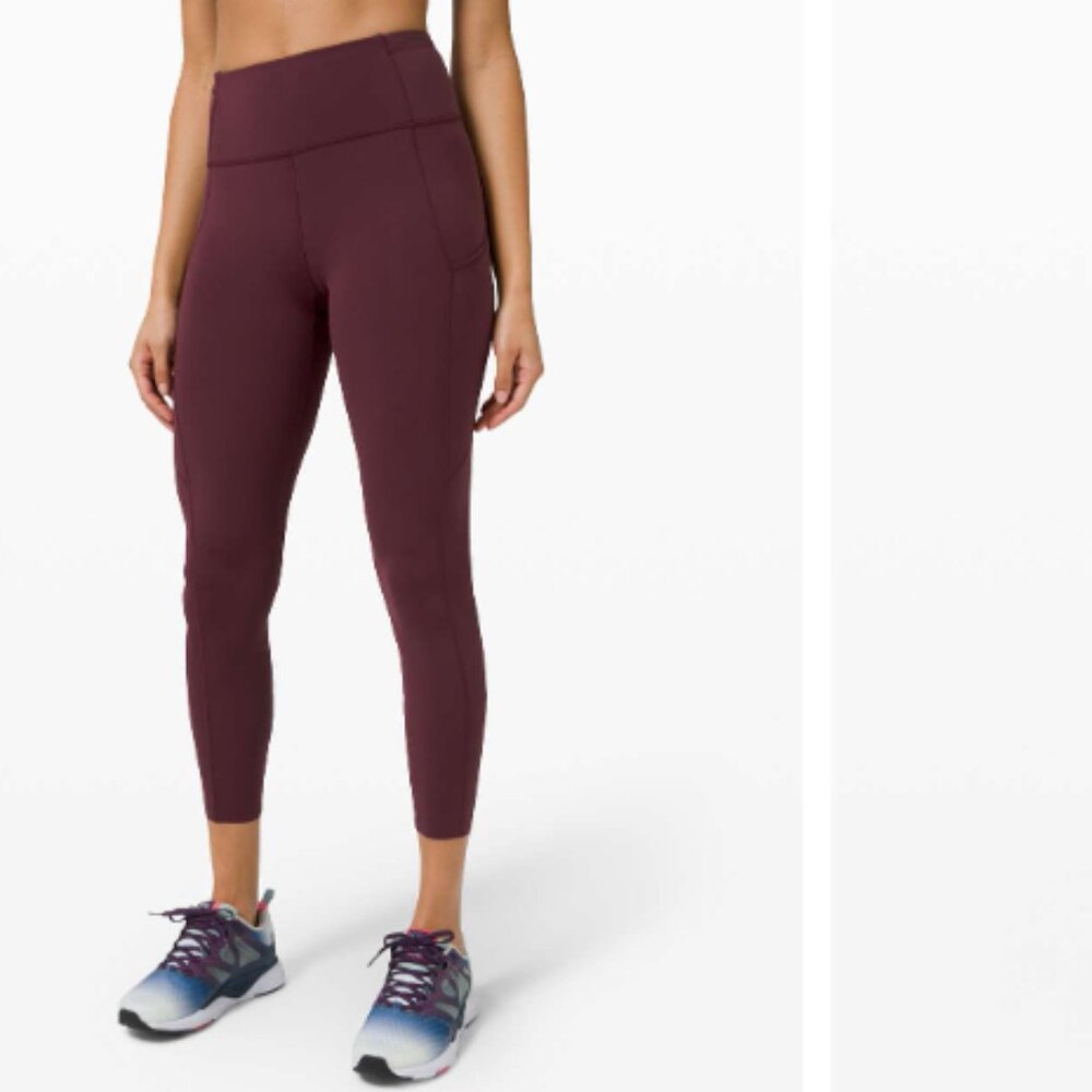 NWT Lululemon Fast and Free Tight II 25" *Non-Reflective Nulux Cassis